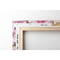 CANVAS PRINT BEAUTIFUL FLOWERS ON A MARBLE BACKGROUND - PICTURES FLOWERS - PICTURES