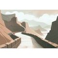 CANVAS PRINT WORLD-FAMOUS GREAT WALL OF CHINA - PICTURES MOUNTAINS - PICTURES