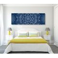 WANDBILD BLAUES MANDALA MIT ABSTRAKTEM MUSTER - BILDER MIT FENG SHUI-MOTIVEN - BILDER