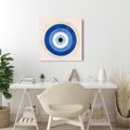 TABLEAU SUR TOILE – ŒIL TALISMANIQUE BLEU ABSTRAIT - TABLEAUX PAR THÈME - TABLEAUX