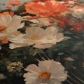 TABLEAU SUR TOILE – PRAIRIE FLEURIE AUX TONS CHAUDS - TABLEAUX DE FLEURS - TABLEAUX