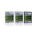 POSTER BEAUTIFUL PANORAMA OF THE MOUNTAINS BY THE LAKE - NATURE - POSTERS