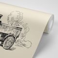 TAPETE LASTWAGEN IM RETRO-DESIGN - VINTAGE- UND RETRO-TAPETEN - TAPETEN