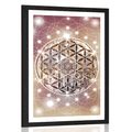 POSTER MIT PASSEPARTOUT BEZAUBERNDES MANDALA - FENG SHUI - POSTER