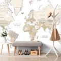 WORLD MAP WALLPAPER WITH VINTAGE ELEMENTS - WALLPAPERS MAPS - WALLPAPERS