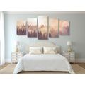 5-PIECE CANVAS PRINT FOG OVER THE FOREST - PICTURES OF NATURE AND LANDSCAPE - PICTURES