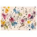 WANDBILD MUSIKALISCHE TÖNE IN FARBEN - MUSIKBILDER - BILDER