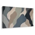 TABLEAU SUR TOILE – FORMES ORGANIQUES AUX COULEURS SOURDES - IMAGES FORMES ABSTRAITES - TABLEAUX