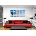 5-PIECE CANVAS PRINT ADVENTUROUS BALLOONS - PICTURES OF NATURE AND LANDSCAPE - PICTURES