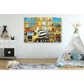 CANVAS PRINT MACHINES ON A CONSTRUCTION SITE - CHILDRENS PICTURES - PICTURES