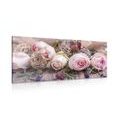 CANVAS PRINT FESTIVE FLORAL COMPOSITION OF ROSES - PICTURES FLOWERS - PICTURES