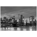 SELBSTKLEBENDE FOTOTAPETE SCHWARZ-WEISSE BRÜCKE IN BROOKLYN - SELBSTKLEBENDE TAPETEN - TAPETEN