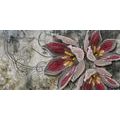 CANVAS PRINT FLOWERS WITH PEARLS - PICTURES FLOWERS - PICTURES