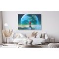 CANVAS PRINT MAN ON TOP OF THE MOUNTAIN - PICTURES OF PEOPLE - PICTURES