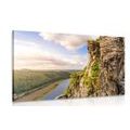 CANVAS PRINT VIEW OF THE RIVER AND FOREST - PICTURES OF NATURE AND LANDSCAPE - PICTURES