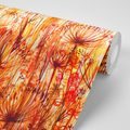 SELF ADHESIVE WALLPAPER DANDELION IN SHADES OF ORANGE - SELF-ADHESIVE WALLPAPERS - WALLPAPERS