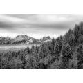 WALL MURAL BLACK AND WHITE FROZEN MOUNTAINS - BLACK AND WHITE WALLPAPERS - WALLPAPERS