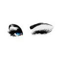 CANVAS PRINT BLINKING FEMALE EYES - PICTURES OF PEOPLE - PICTURES