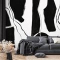 TAPÉTA MINIMALISTA FEKETE-FEHÉR ECSETVONÁSOK - ABSZTRAKT TAPÉTÁK - TAPÉTÁK