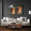 WANDBILD LÖWENJUNGE IN DER WILDNIS - BILDER VON LÖWEN UND TIGERN - BILDER