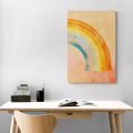 WANDBILD MINIMALISTISCHER REGENBOGEN PEACH FUZZ - WANDBILDER ABSTRAKTE FORMEN - BILDER