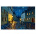 OBRAZ KOUZELNÁ NOČNÍ ULICE - OBRAZY MĚSTA - OBRAZY