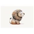 QUADRO SU TELA – LEONE CARINO NELLA NATURA - QUADRI PER BAMBINI ANIMALI - STAMPE E QUADRI