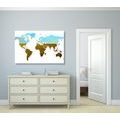 CANVAS PRINT WORLD MAP ON A WHITE BACKGROUND - PICTURES OF MAPS{% if product.category.pathNames[0] != product.category.name %} - PICTURES{% endif %}