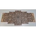 QUADRO IN 5 PARTI MANDALA CON ASTRATTA FANTASIA NATURALE - QUADRI FENG SHUI - QUADRI