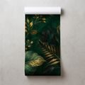 TAPETA LUXUSNÉ ZLATÉ TROPICKÉ LISTY - TAPETY LISTY - TAPETY