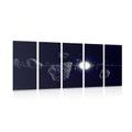 5-PIECE CANVAS PRINT METEORITES - PICTURES OF SPACE AND STARS - PICTURES