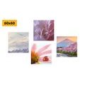 CANVAS PRINT SET CHARMING GENTLE NATURE - SET OF PICTURES - PICTURES