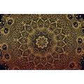 WANDBILD GOLDENES ORIENTALISCHES MANDALA - BILDER MIT FENG SHUI-MOTIVEN - BILDER