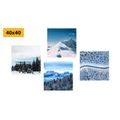 CANVAS PRINT SET WONDERS OF SNOWY NATURE - SET OF PICTURES - PICTURES