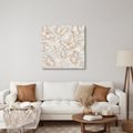 TABLEAU SUR TOILE – PAPILLONS PASTEL PARMI LES FEUILLES - TABLEAUX PAPILLONS - TABLEAUX