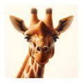 WANDBILD DETAILREICHER BLICK DER GIRAFFE - WANDBILDER ZEBRAS UND GIRAFFEN - BILDER