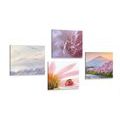 CANVAS PRINT SET CHARMING GENTLE NATURE - SET OF PICTURES - PICTURES