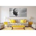 CANVAS PRINT TREE IN THE FORM OF A FACE - BLACK AND WHITE PICTURES - PICTURES