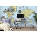 SELF ADHESIVE WALLPAPER STYLISH MAP WITH A COMPASS - SELF-ADHESIVE WALLPAPERS - WALLPAPERS