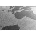 CANVAS PRINT WORLD MAP WITH A COMPASS IN RETRO STYLE IN BLACK AND WHITE - PICTURES OF MAPS - PICTURES