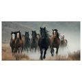 WANDBILD PFERDEHERDE IN BEWEGUNG - BILDER VON PFERDEN - BILDER