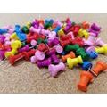 COLORED CLIPS (10 PCS) - PUSHPINS - PICTURES