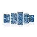 5-PIECE CANVAS PRINT DELICATE ETHNIC MANDALA - PICTURES FENG SHUI - PICTURES