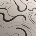 TABLEAU SUR TOILE – JEU MINIMALISTE DE TRAITS LIBRES - IMAGES FORMES ABSTRAITES - TABLEAUX