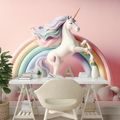 SAMOLEPÍCÍ FOTOTAPETA PASTELOVÝ JEDNOROŽEC V DUZE - DĚTSKÉ TAPETY - TAPETY