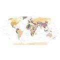 CANVAS PRINT MAP WITH NAMES - PICTURES OF MAPS - PICTURES