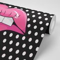 SELBSTKLEBENDE TAPETE ROSA LIPPEN ALS POP-ART - SELBSTKLEBENDE TAPETEN - TAPETEN