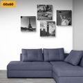 CANVAS PRINT SET CITIES AND HISTORICAL POSTCARDS - SET OF PICTURES - PICTURES