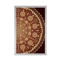 POSTER DECORATIVE MANDALA WITH A LACE IN BURGUNDY COLOR - FENG SHUI - POSTERS