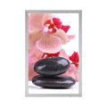 POSTER SPA STONES AND AN ORCHID - FENG SHUI - POSTERS